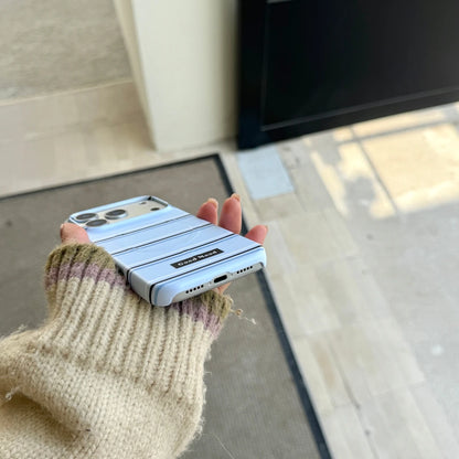 ハートグリップ Magnet内蔵 ボーダー iPhoneケース #240504