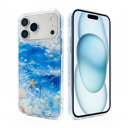 海の世界 ヒトデシェルデザイン Magnet内蔵 iPhoneケース｜マリン・幻想的 #260097