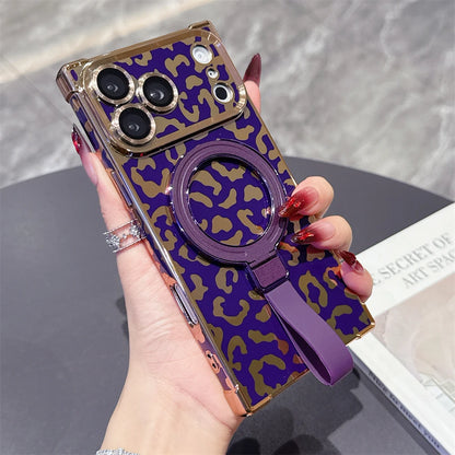 【スクエアシリーズ】ヒョウ柄 レオパード Magnet対応 iPhoneケース #260210