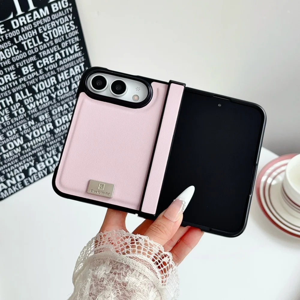 iPhone Duo メタルプレートモチーフケース (全7色) トレンド・カジュアル #261204