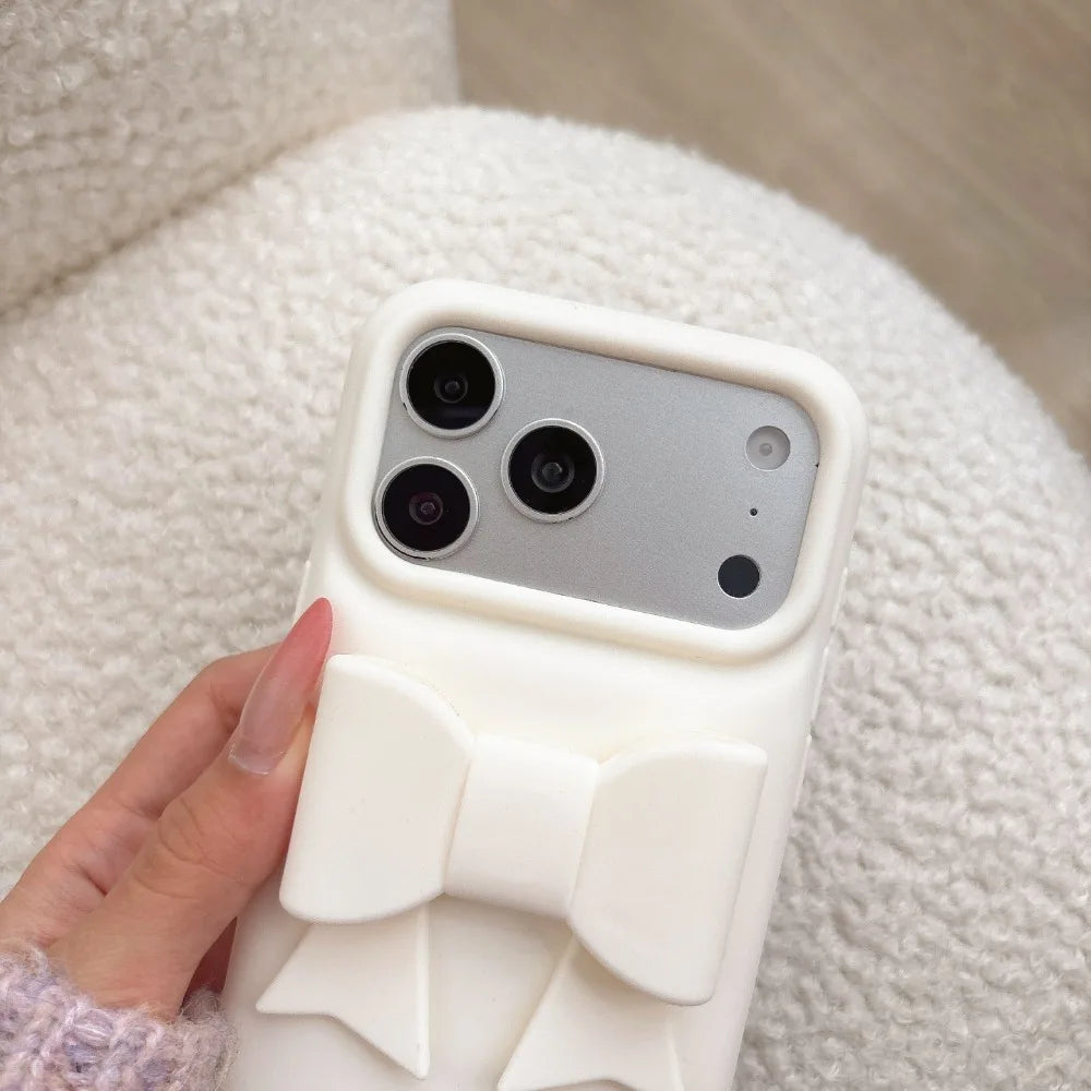 ビッグリボン ストラップ付き シリコン iPhoneケース #260617