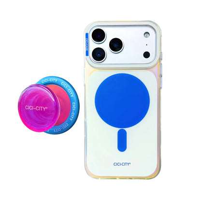 【ネオンポップ】 iPhoneケース クリア ｜Magnet内蔵 グリップ付き #260525