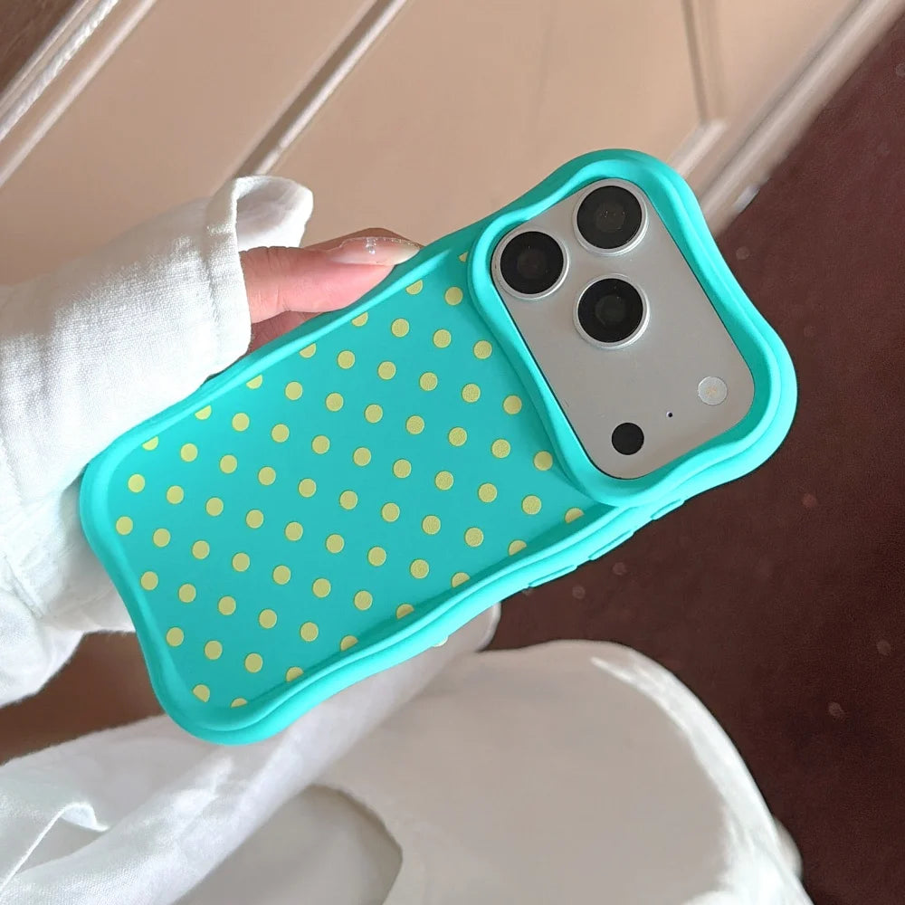 ドット柄 iPhoneケース (全4色) ポップ・ビビッド #261214