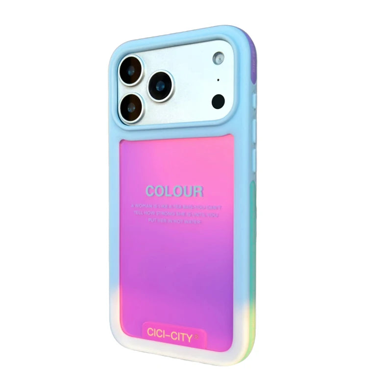 【ネオン メタリック カラー】ラバーフレーム スマホケース｜iPhone対応 #250128