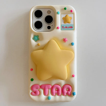 立体スター 星デザイン ミラー付き 韓国 かわいい｜iPhoneケース  #260511