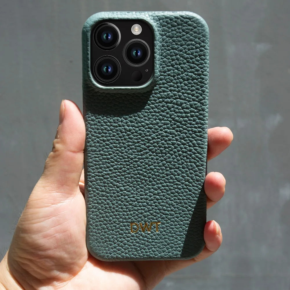 【本革シリーズ】名入れカスタム レザーiPhoneケース｜イニシャル刻印対応｜iPhone対応 #241012