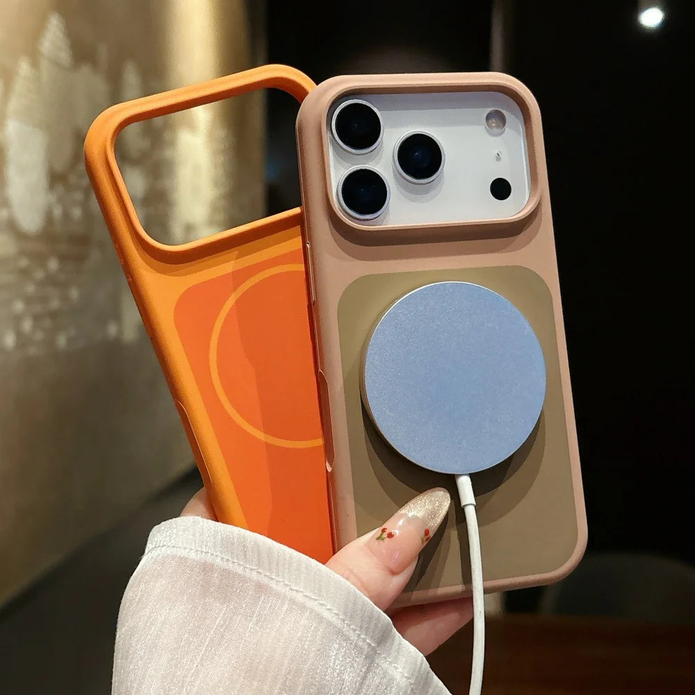 ネオンカラー MagSnet内蔵 マットバイカラー iPhoneケース｜耐衝撃・カラーフレーム #260521