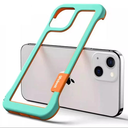 【カラフルバイカラー】クリアフレームスマホケース｜iPhone対応 #250805