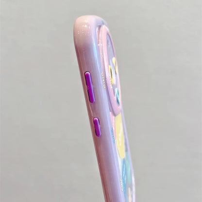 【ショルダーストラップ付きスマホケース】カラフル＆ポップ スマイル ニコちゃん デザイン｜iPhone対応 #250812