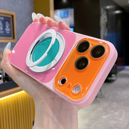 バイカラー リングスタンド付き Magnet内蔵 iPhoneケース｜韓国っぽ・ビビッドカラー #261248