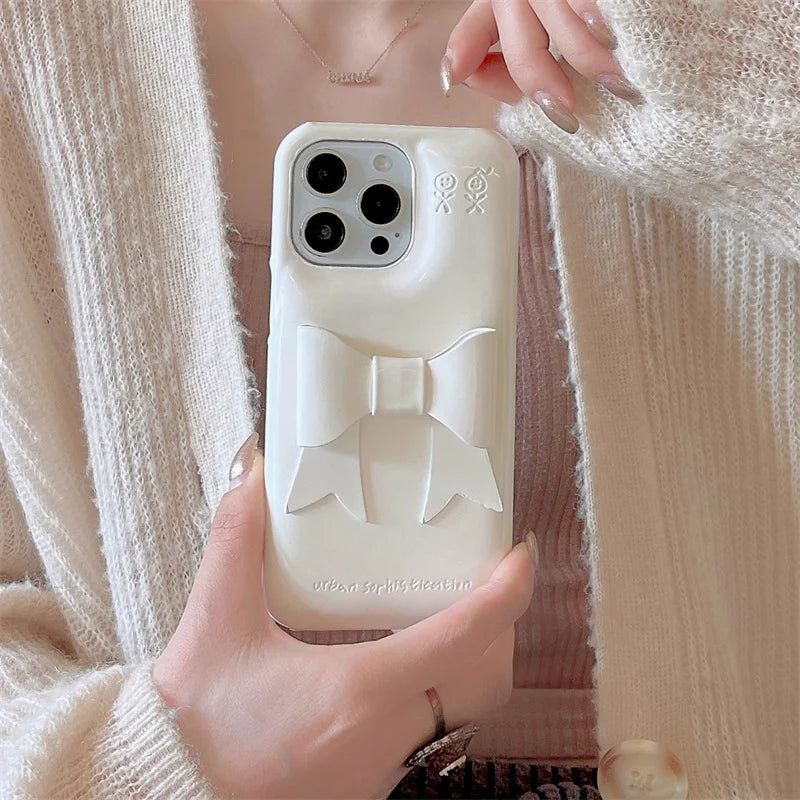 【艶めく光沢×立体リボン】大人ガーリーな3Dデザインケース｜iPhone対応 #250508