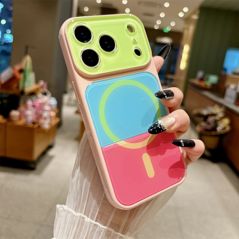 マグネット内蔵 カラフルiPhoneケース (全8色) ビビッド・プレイフル  #261239