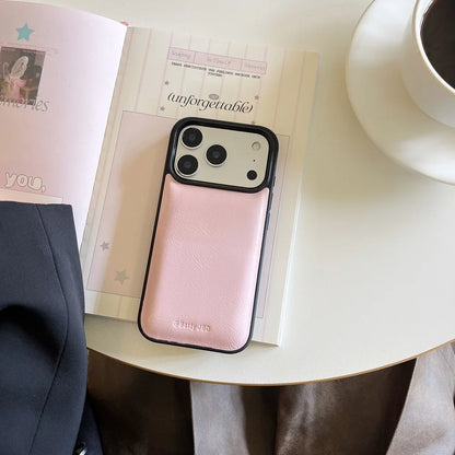 【メタリックレザー】高見えレザー風デザイン スマホケース｜iPhone対応 #250110