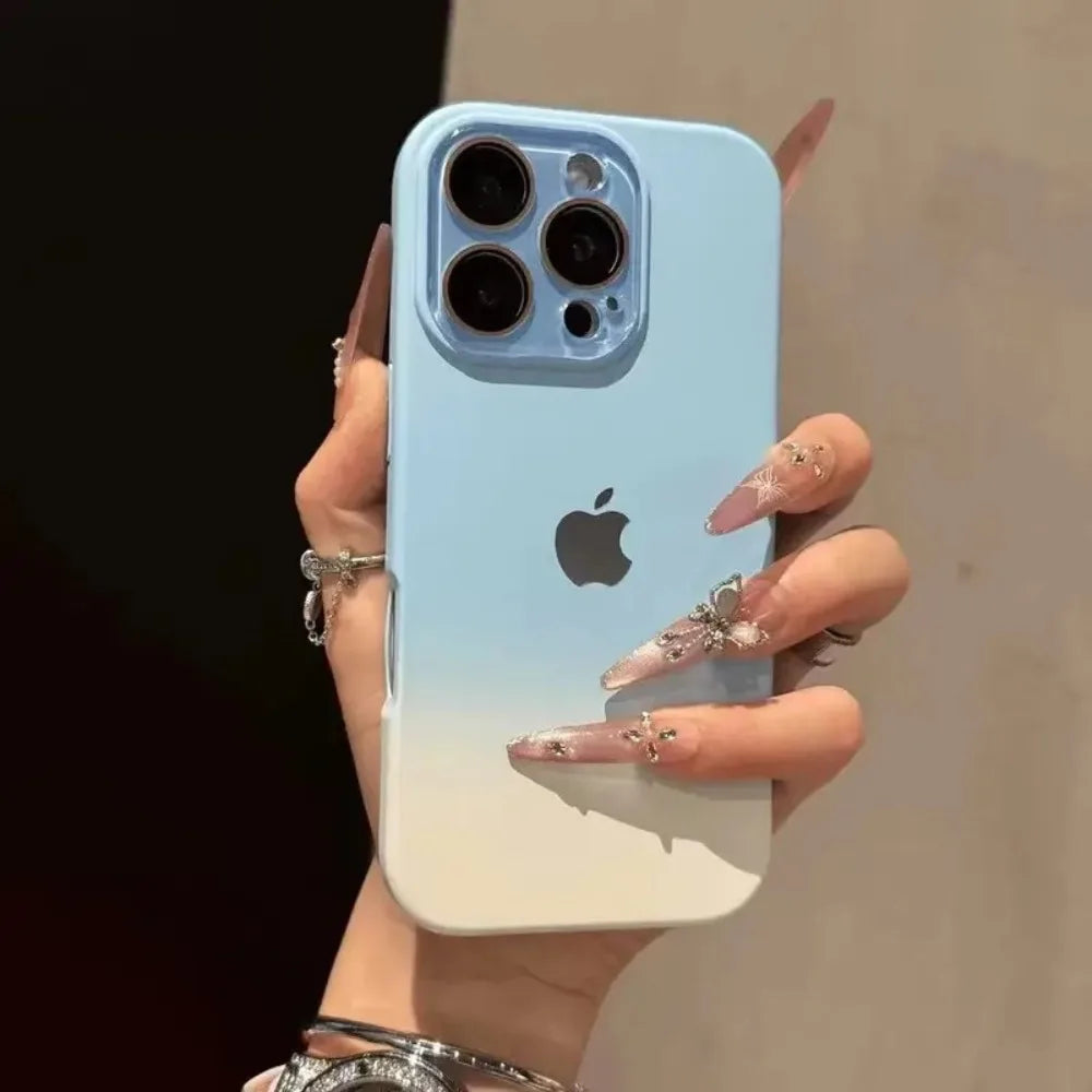 【グラデーションカラー】カメラ保護付き スマホケース グラデカバー 全面保護 TPU シンプル可愛い おしゃれ 韓国風 ｜iPhone対応 #251220