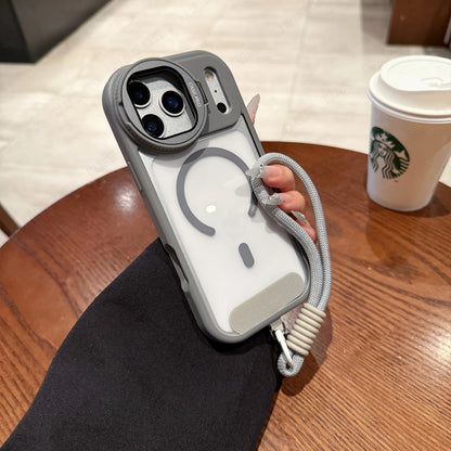 【Magnet対応】スケルトンガード 耐衝撃クリア × ストラップ スマホケース｜iPhone対応 #240824