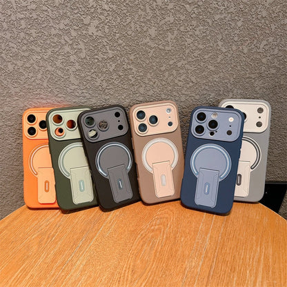 【折りたたみスタンド】シンプルカラー iPhoneケース #260131