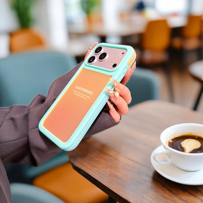 【ネオン メタリック カラー】ラバーフレーム スマホケース｜iPhone対応 #250128