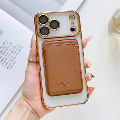 【Magnet内蔵】着脱可能 カードポケット付き クリア ススマホケース｜iPhone対応 #251219