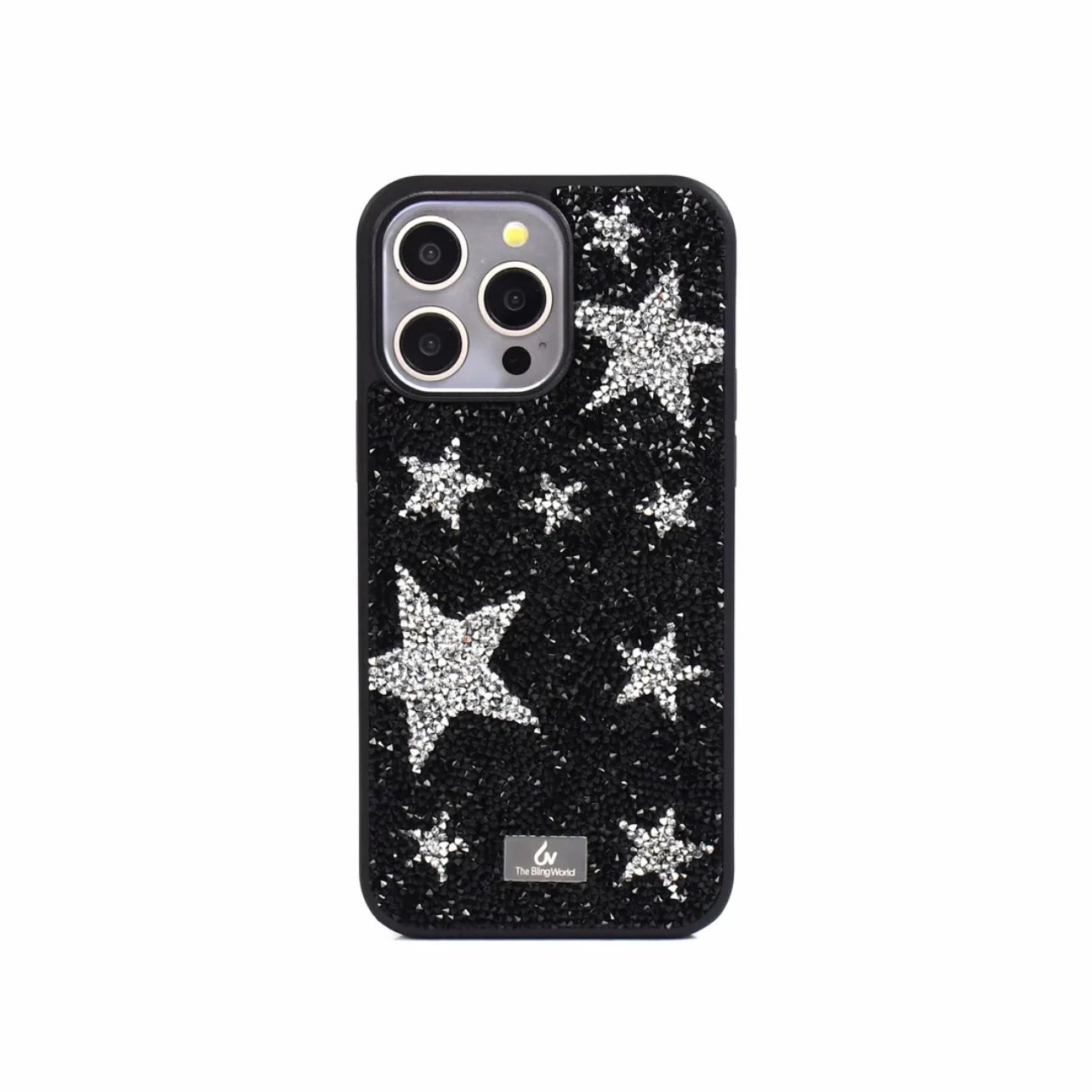 【キラキラビジューシリーズ】オールラインストーン スターモチーフ 星柄 グリッター デコ スマホケース｜iPhone対応 #260116