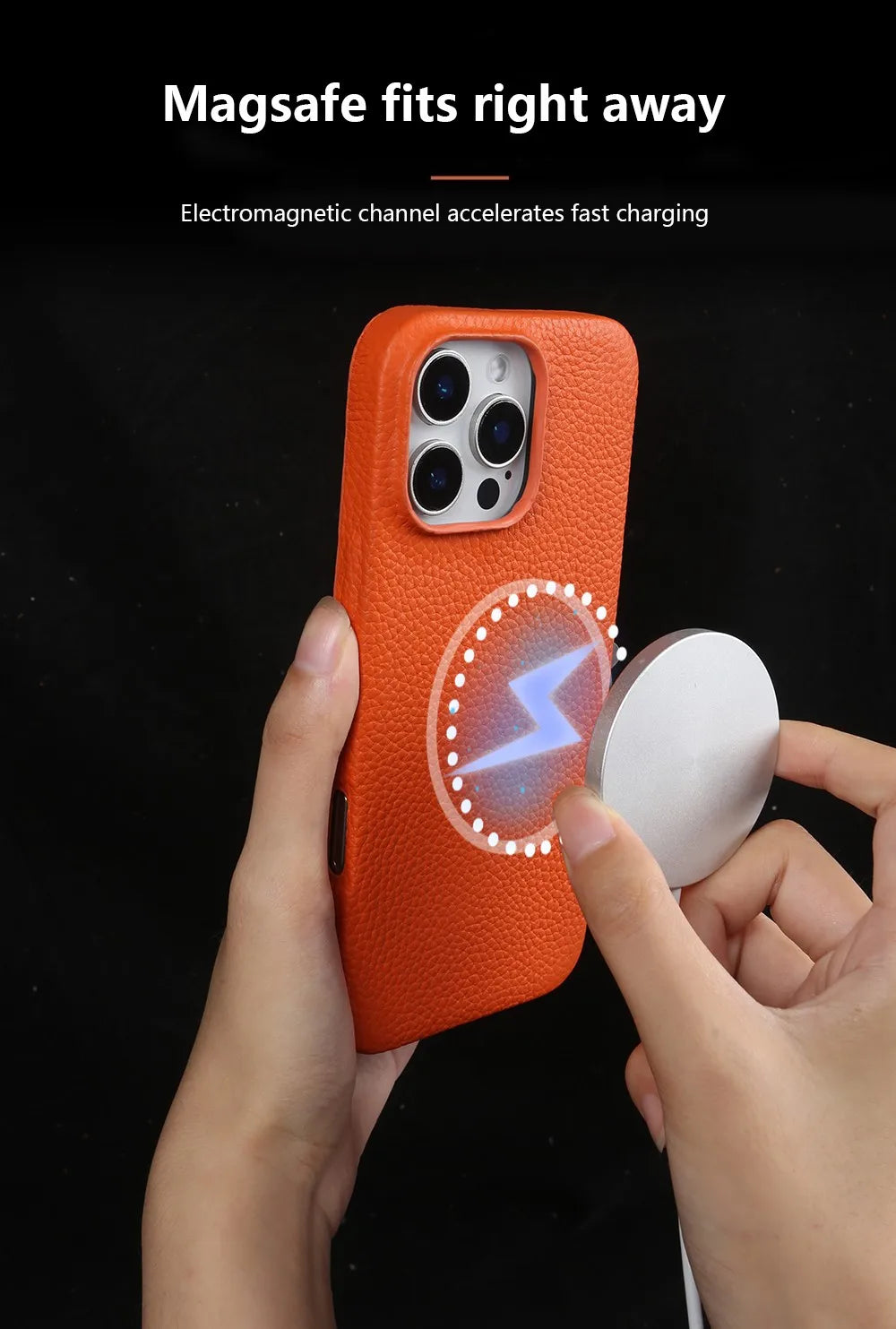 【Magnet内蔵】リアルレザー シンプル ハイグレード スマホケース｜iPhone対応 #241017