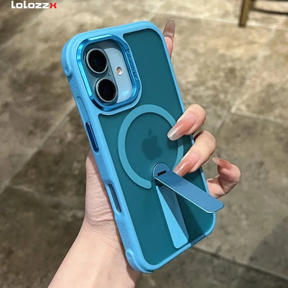 マットカラー スタンド付き Magnet内蔵 iPhoneケース｜耐衝撃・くすみカラー #261267　