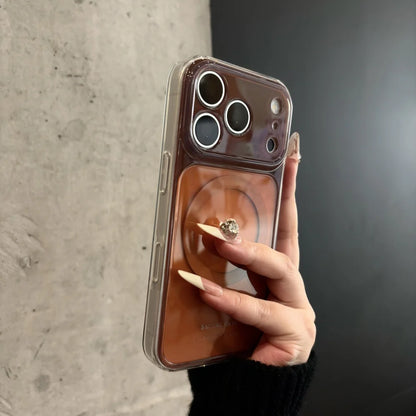 ツートンカラー マグネット内蔵iPhoneケース (全8色) クリア・配色デザイン #261236
