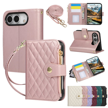 iPhone Duo ショルダーストラップ付き キルティング手帳型 マグネット内蔵 iPhoneケース (全6色) エレガント・クラシカル #261224