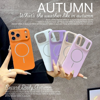 【Magnet内蔵】パステルグリッターサークル ツヤかわスマホケース｜iPhone対応 #241021