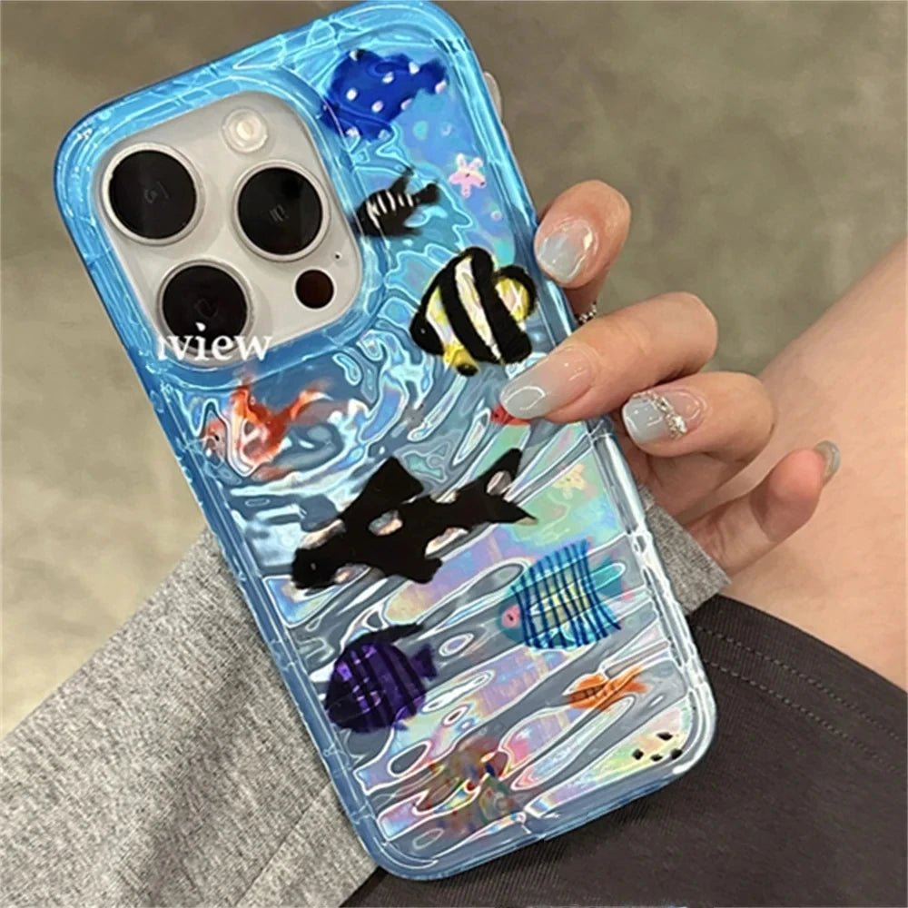 【アクアリウム】お魚デザイン スマホケース｜iPhone対応 #250620