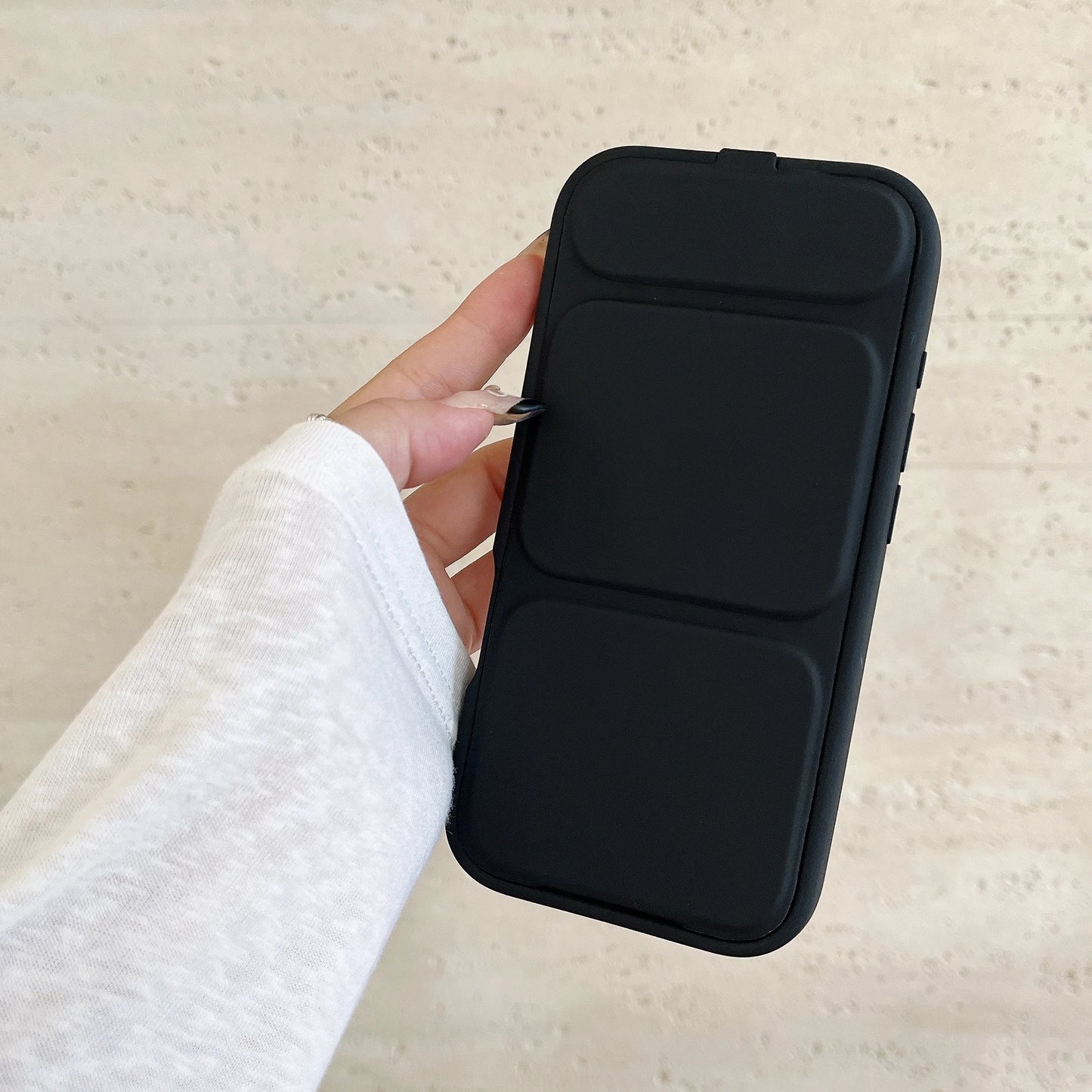 シンプル iPhoneケース｜折りたたみスタンド付き・パステルカラー #240529