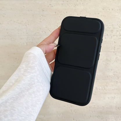 シンプル iPhoneケース｜折りたたみスタンド付き・パステルカラー #240529