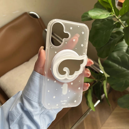 【ウイング・スターホルダー】雲 クリア デザインケース｜iPhone対応 #250520