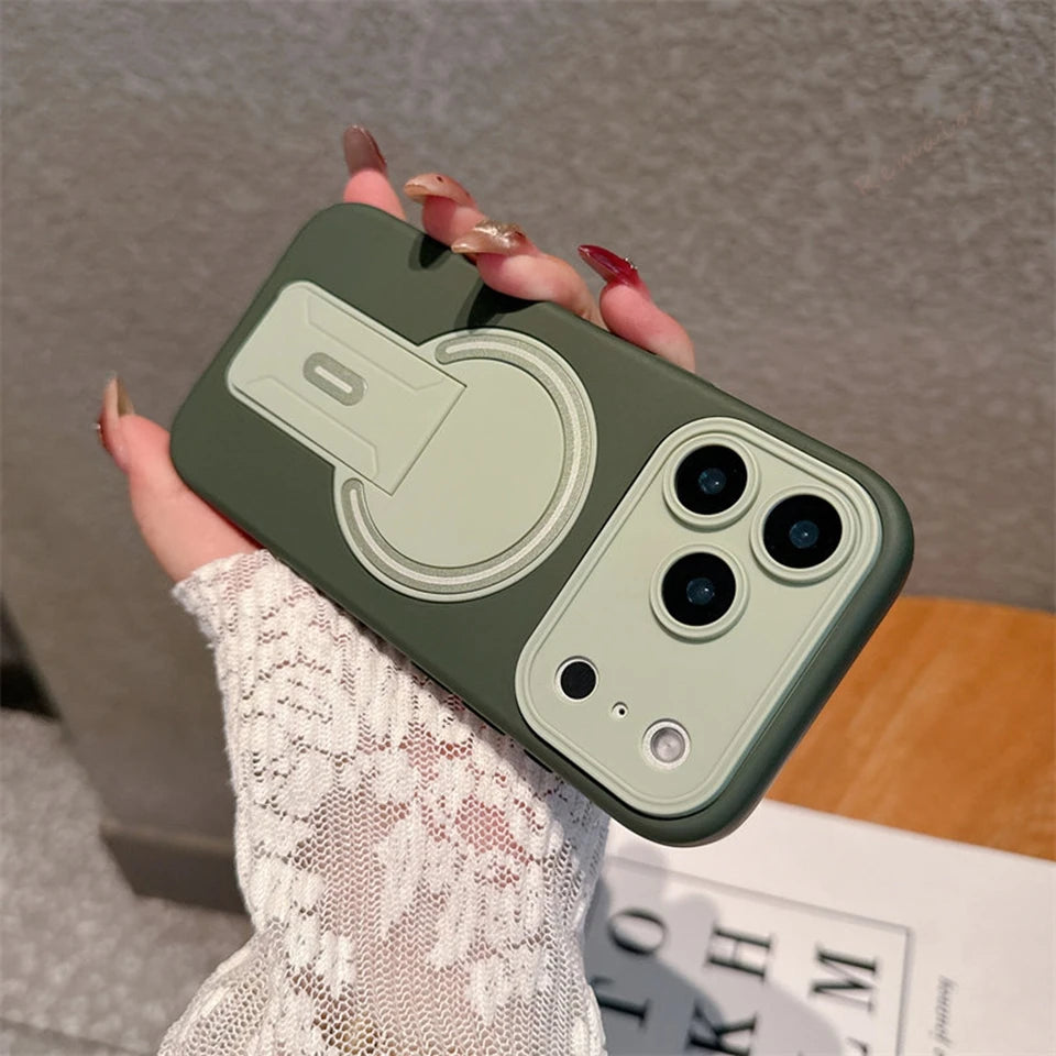 【折りたたみスタンド】シンプルカラー iPhoneケース #260131