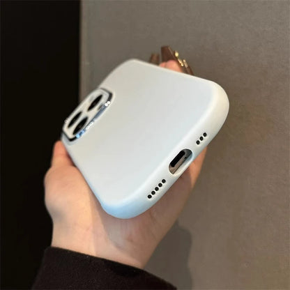 【スムースパステルフレーム】パステルカラー × メタリックカメラフレーム スマホケース｜iPhone対応 #250613