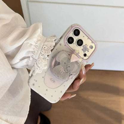 パーティーゾウ グリップ付き iPhoneケース｜クリアケース・Magnet内蔵 #230927