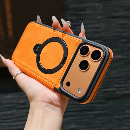 レザー調 リングフリップ iPhoneケース｜折りたたみ 手帳型 #240311