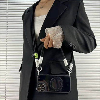 2WAYストラップ付き iPhoneケース おしゃれ リングスタンド #261127