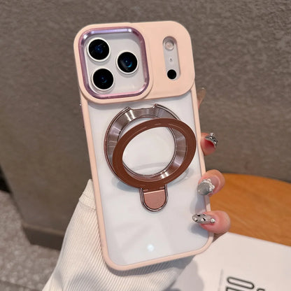 【リングスタンド】耐衝撃クリア×メタルリング付きスマホケース｜iPhone対応 #250304
