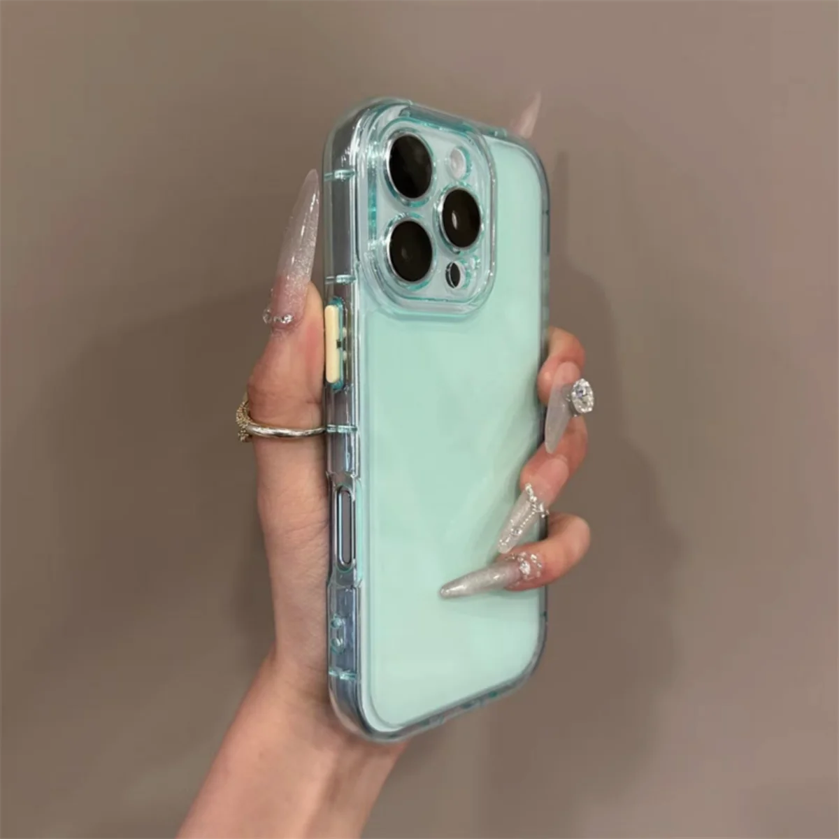 【パステルクリアカラー】シンプル×上品ハイブリッドケース｜iPhone対応 #250519