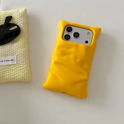 クッション風 ぷっくりデザイン iPhoneケース 全4色 ポップ・キュート・カジュアル #261146