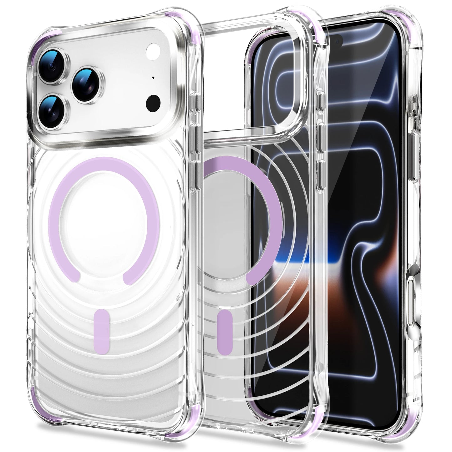 ウォーターリップル バンパー Magnet内蔵 クリアケース iPhoneケース｜耐衝撃・透明感シンプル #260042