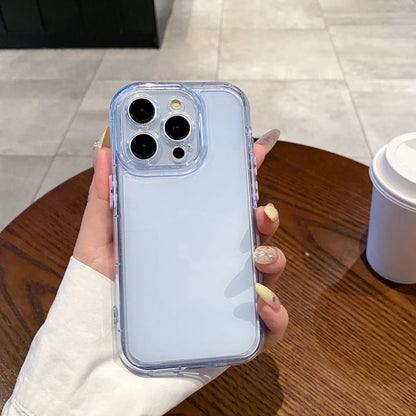 【パステルクリアカラー】シンプル×上品ハイブリッドケース｜iPhone対応 #250519