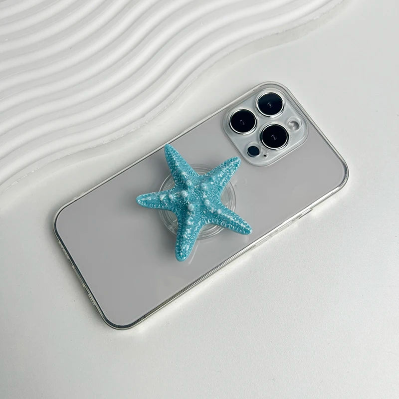 【スマホグリップ】スターフィッシュ ヒトデ 海モチーフの立体デザイン｜Magnet対応 #241115