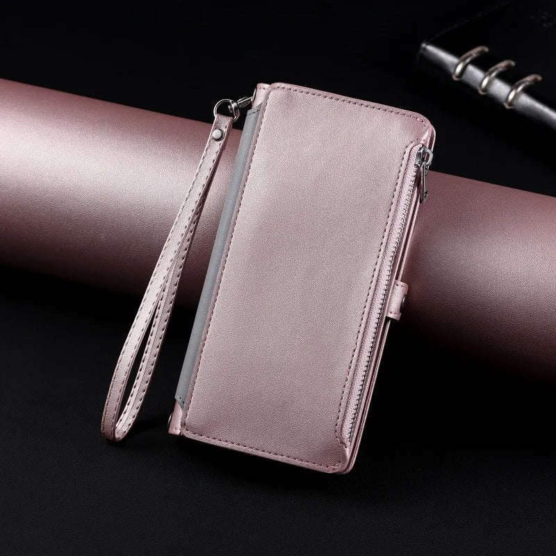 【ブックスタイル】シンプル レザー調 財布一体型 ブックスタイル 手帳型 iPhoneケース｜ショルダー対応 #240126