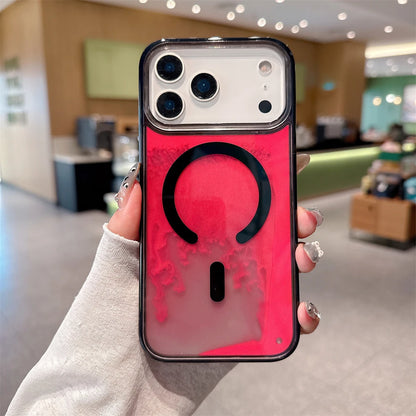 【流れるシリーズ】ネオンカラー 発光 クリアケース｜iPhone対応 #240903