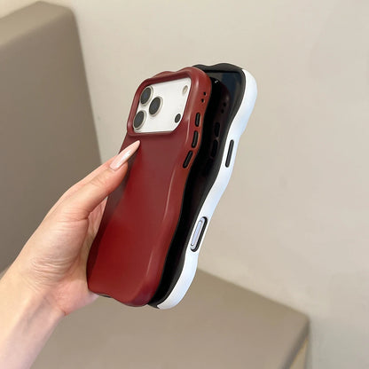 シンプル  無地 ウェーブフレーム iPhoneケース ソフトケース #260317