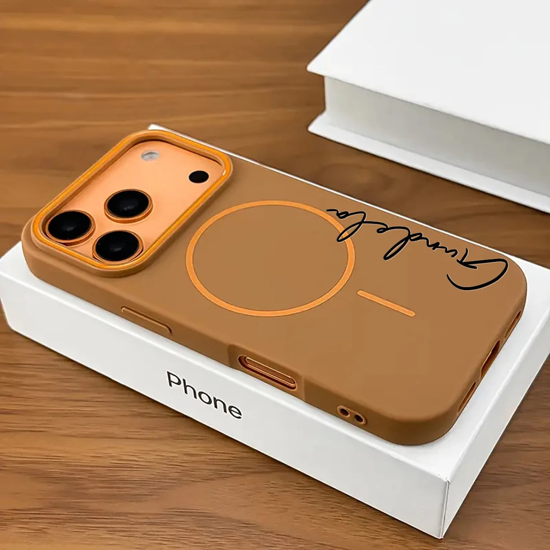 【カスタムシリーズ】マグネットリング内蔵 名入れ  ソフトスマホケース｜iPhone対応 #240723