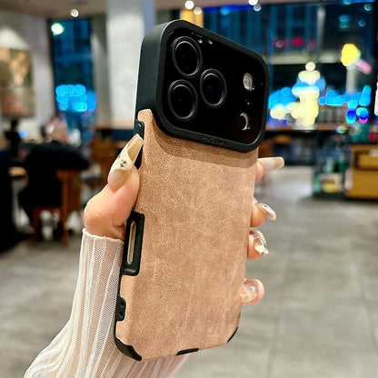 【ヴィンテージレザー】高級 PUレザー調 シンプル 耐衝撃 スマホケース｜iPhone対応 #250415