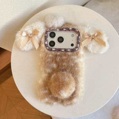 もこもこファー iPhoneケース｜ラビット デザイン #240519