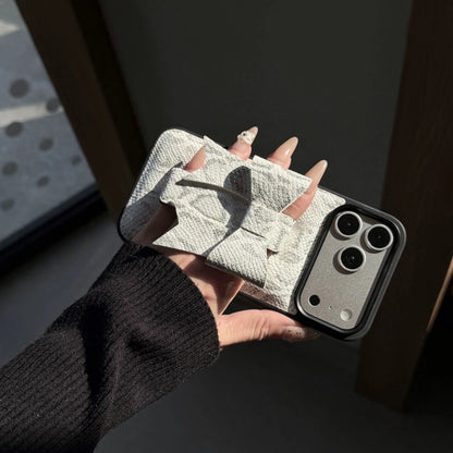 【立体リボン】スネーク ヘビ柄 レザー調 スマホケース｜iPhone対応 #260202